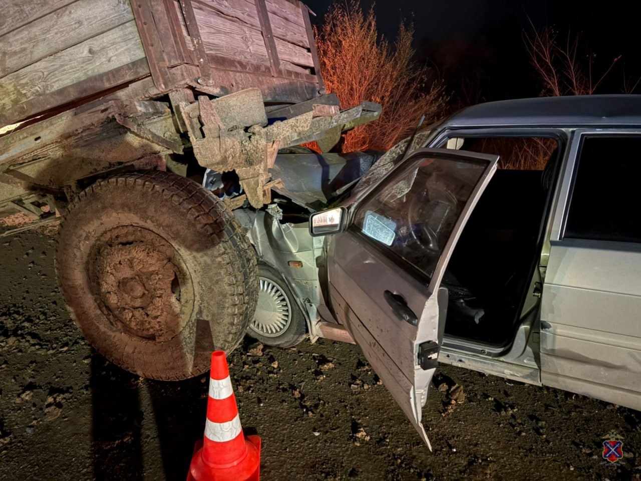 Столкнулись три автомобиля и трактор в Волжском, 07.11.2025 в 09:00